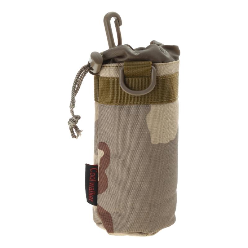 Tactic Water Bottle Pouch Waterproof Molle Bottle Holder Bag Adjustable Webbing Water Bottle Holder Bag with Drawstring