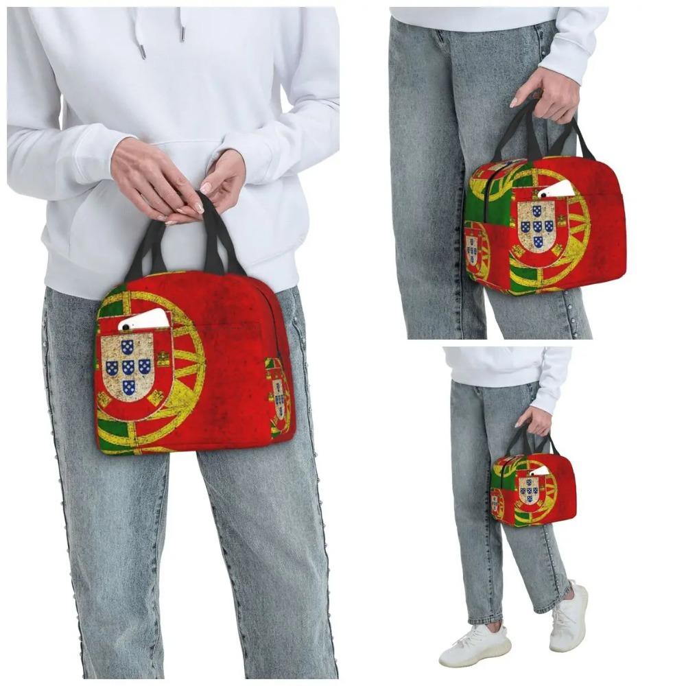 Flag Of Portugal Insulated Lunch Bag for Kids School Cooler Thermal Food Box Tote Leakproof Lunch Boxes Container