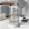 Rotating Transparent Jewelry Storage Box for Earrings, Necklaces, and Hair Accessories