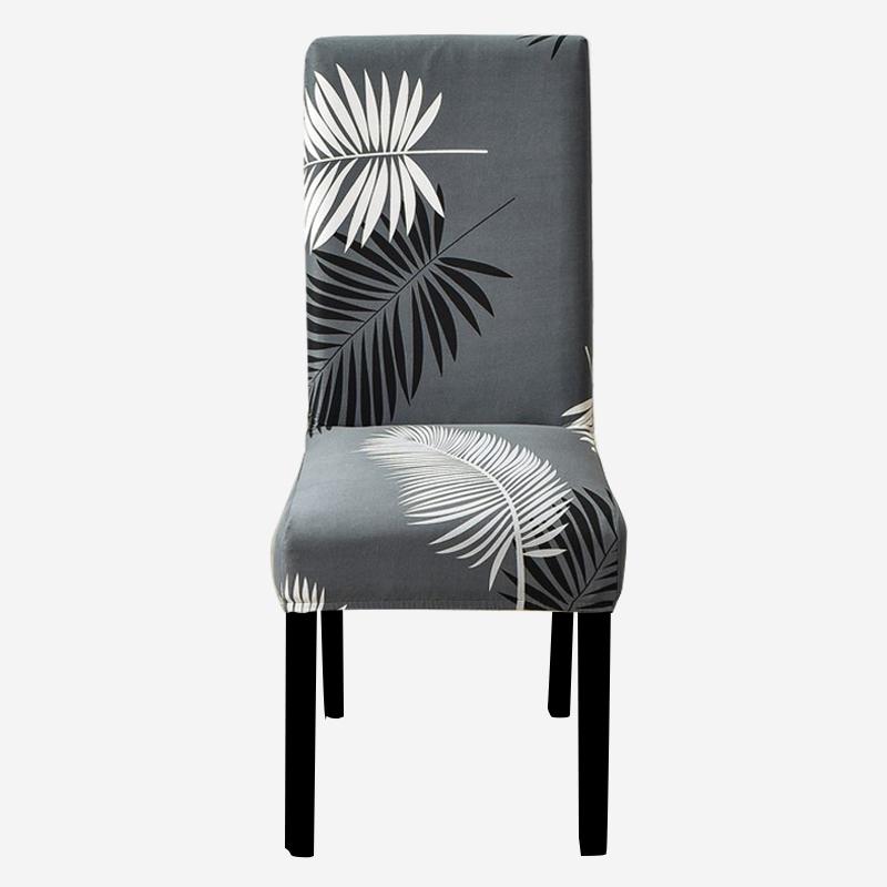 Printed Chair Cover Elastic Kitchen Seat Cover Stretch Spandex Chair Covers for Dining Room Wedding Hotel Banquet Washable 1pc