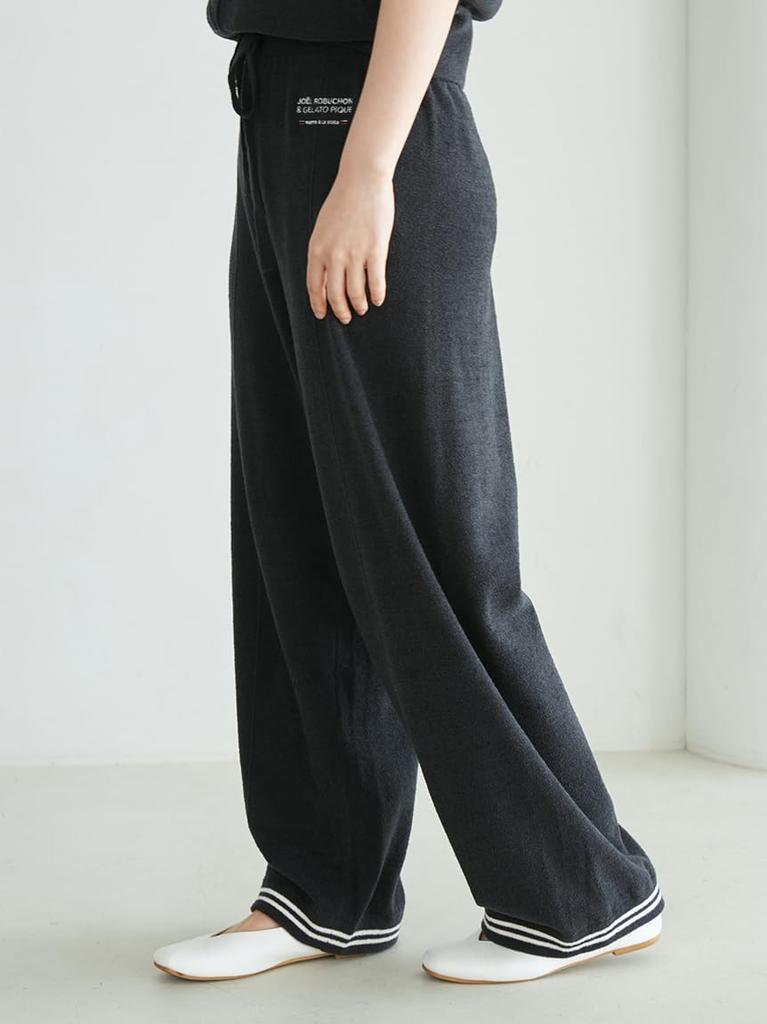 Gelato Pique Joel Robuchon Lined Long Pants PWNP252037 Black Women's