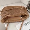 Rattan Summer-Beach Shoulder Bag Large Capacity Travel Journey Bag Vacation Bag Bucket Bag for Women Girl Beige/Coffee