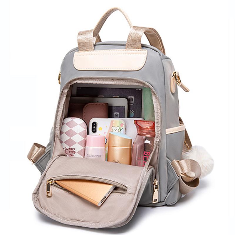 Modischer Damenrucksack Leichter Oxford-Stoff Geräumig für Reisen & Studium Minimalistischer Wasserabweisender Tagesrucksack