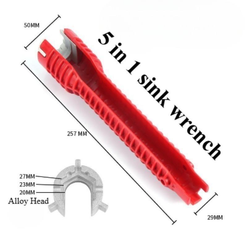 

8 в 1 гаечный ключ для сантехники, монтажный ключ, противоскользящий многофункциональный инструмент для кухонного крана, набор ключей для ремонта A