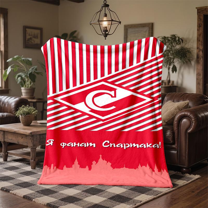 Spartak Moscow Print Flannel Blanket Soft Warm Sofa Bed Throw Blanket For Home Office Bedroom