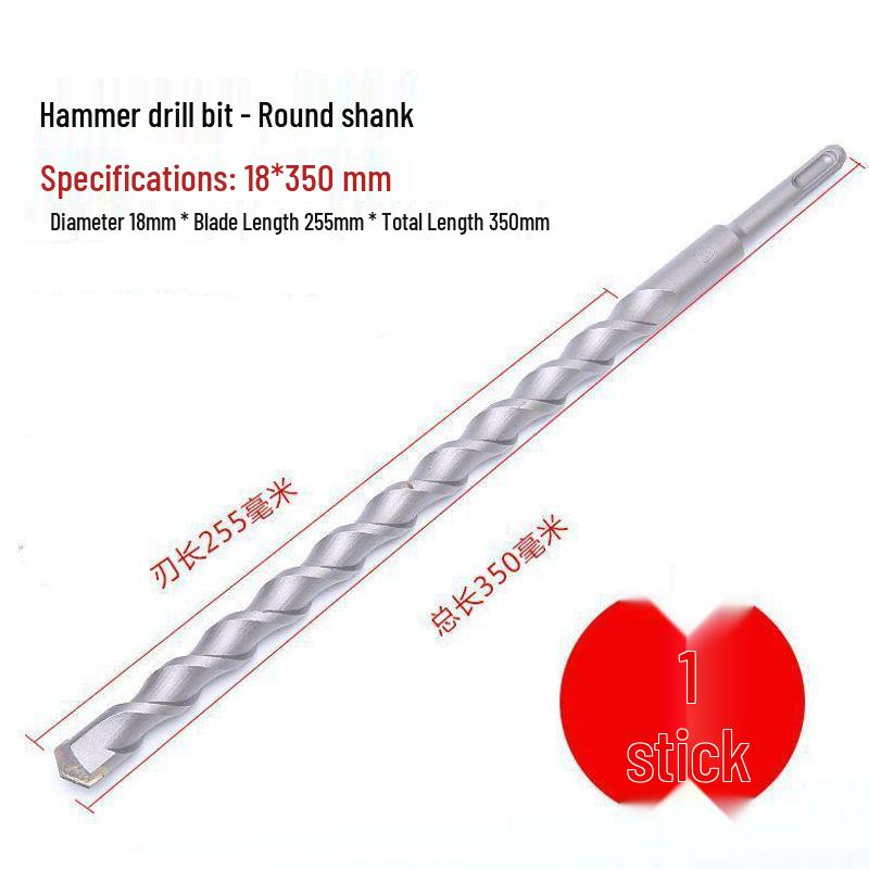 Extended Rotary Hammer Drill Bit for Concrete, Stone, and Brick