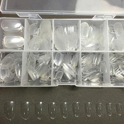 100 sztuk/240/500 sztuk jasne owalne pełna pokrywa sztuczne paznokcie DIY Nail Art przezroczyste fałszywe tipsy