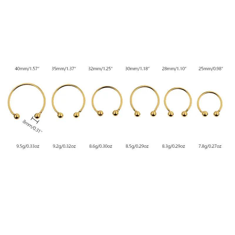 Dual Ball Gold Color Stainless Steel Cock Head Glans Penis Ring Sex Increase Orgasm Sex Toy Products Delay Ejaculation Lock Ring