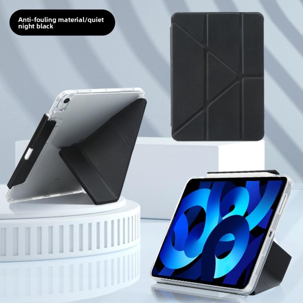 For iPad Air Protective Case with Drawer 4567 Versatile 3+Y Fold for Pro 11 Transparent 13 10 10.2 Inch