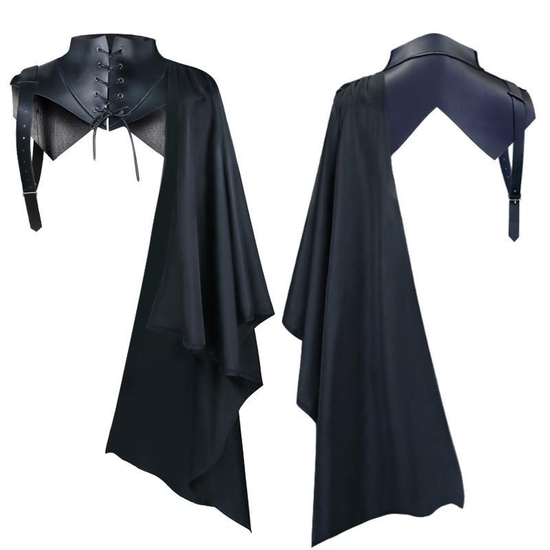 Halloween Medieval Grim Reaper Robe: Hooded Cape Costume for Children & Adults