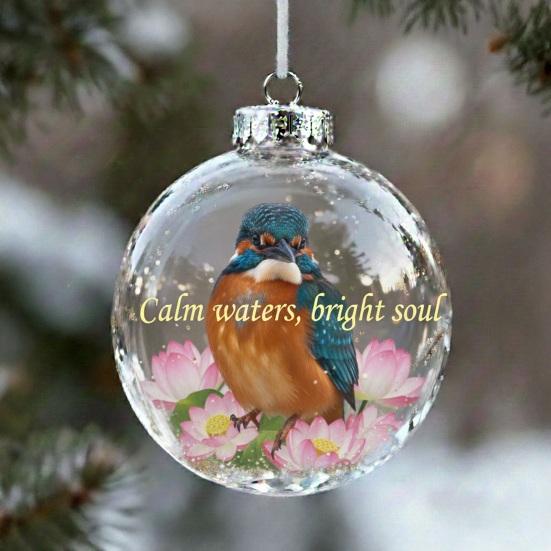 Christmas Ornament Christmas Tree Bird Spherical Decorative Pendant Snowflake Ornament Holiday Tree Decoration