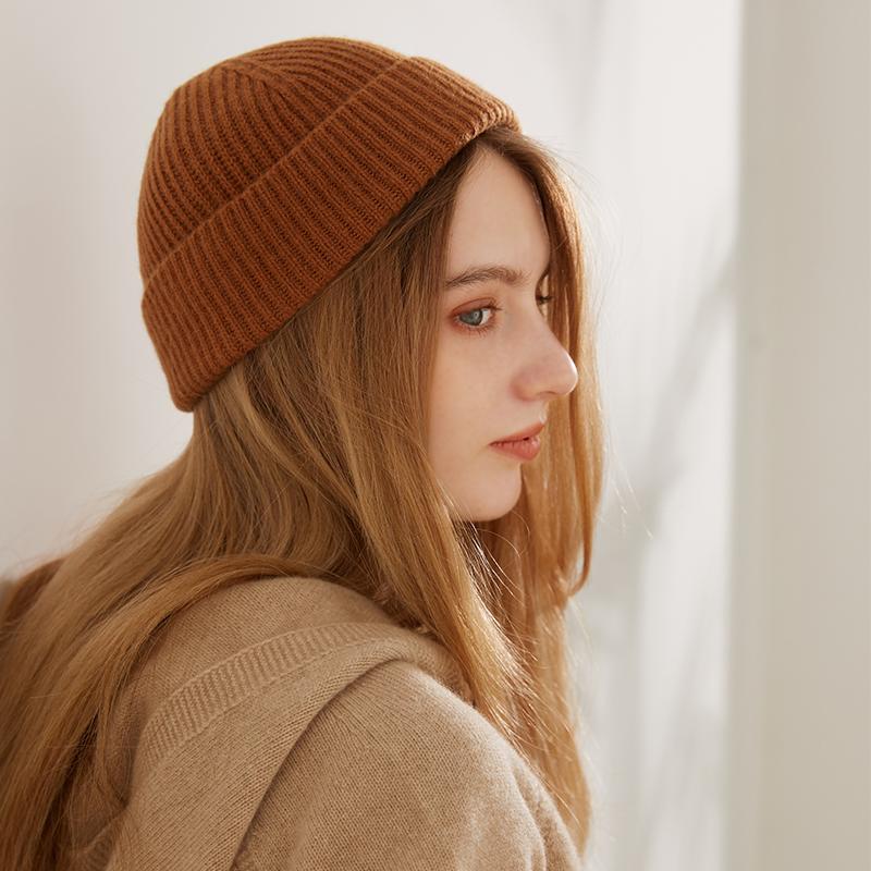 Women 100% Pure Cashmere Cheap Winter Hats Caps Custom Embroidery Logo Luxury Fashion Cute Warm Ny Fisherman Beanie Unisex Gpm