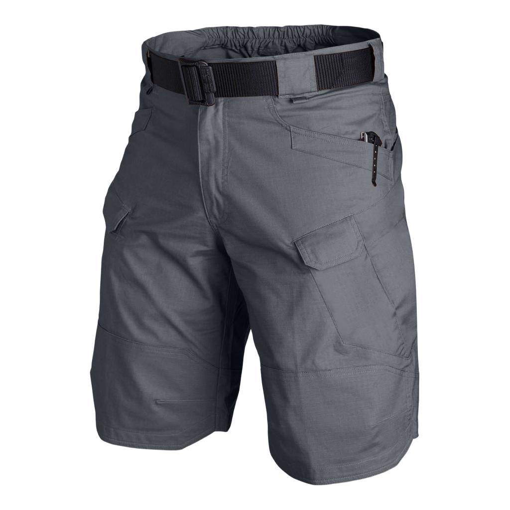 Men's Outdoor Lightweight Cargo Shorts with Adjustable Waistband and Multiple Pockets for Hiking Travel Work