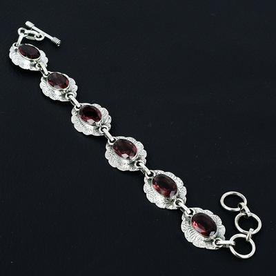 Amethyst Bracelet Amethyst Gemstone Handmade 925 Sterling Silver Bracelet Amethyst Bracelet For Gift, Birthstone Bracelet, For Mother
