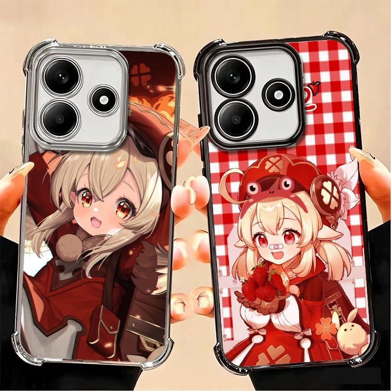 Genshin Impact Klee Plating Phone Case For Xiaomi Poco X5 X6 X7 X8 Pro Max F8 Ultra F7 M8 M7 M5S Redmi 15C 15 14C 13C 13 X3 12C