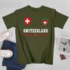 Unisex Switzerland Flag Switzerland Emblem Tshirt Tees Oneck T Shirts WoUnisex Boys 100 Cotton TShirt
