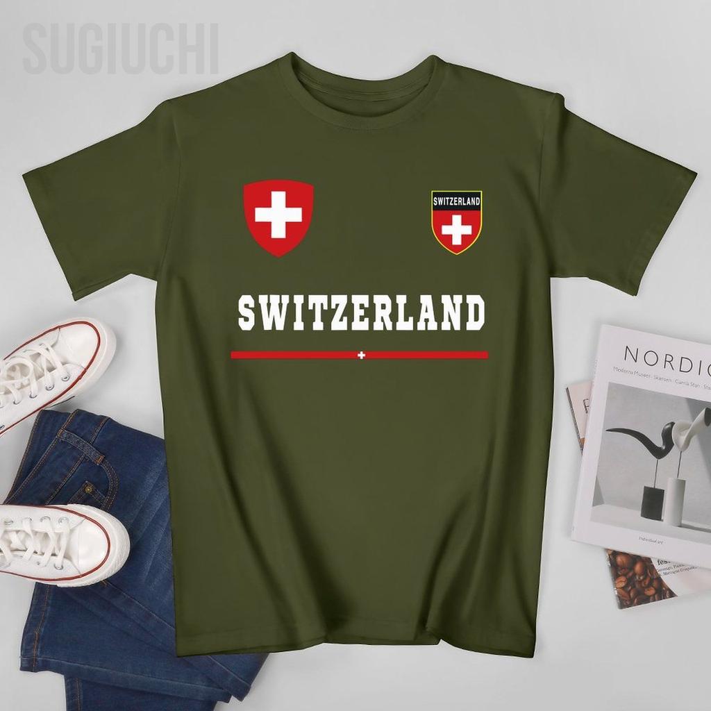 Unisex Switzerland Flag Switzerland Emblem Tshirt Tees Oneck T Shirts WoUnisex Boys 100 Cotton TShirt