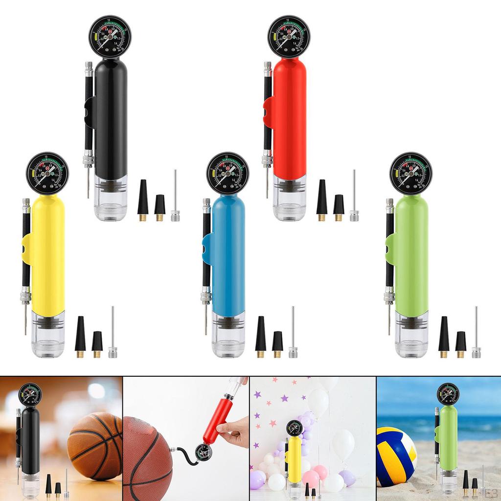 Bollpump med tryckmätare Basket Regntålig, Yogaboll, Sporttillbehör, Hand