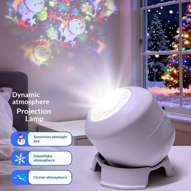 Led Projector Light, 360° Rotating Dynamic Night Light Usb Ambient Light Decorative Lighting For Game,Living Room