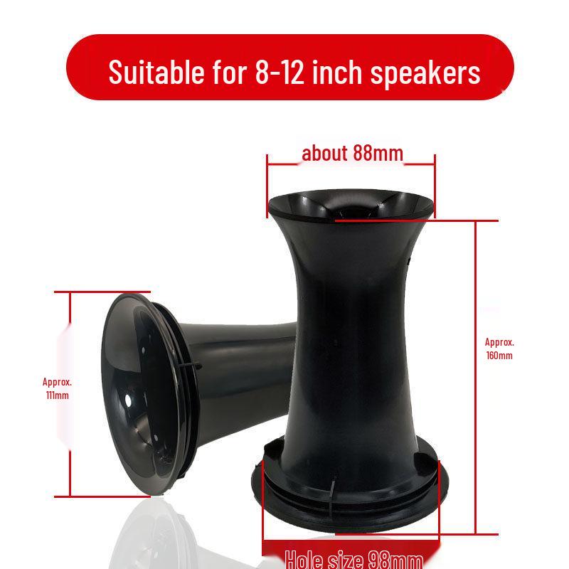 Hourglass-shaped Bass Reflex Exhaust Tube for 3" To 12" Car Subwoofer