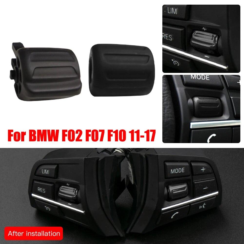 1 Pair Car Multi-function Steering Wheel Key Control Knob Switch Buttons For BMW 5 6 7 Series F10 F02 F30 F07 Red Black Silver