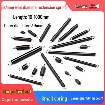 Micro Precision Extension Tension Spring Set with Hooks, 0.4mm Wire Diameter, 3-5mm Outer Diameter
