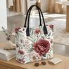  Floral Print Tote Bag Fashionable Daily Carry All Handbag for Casual Use