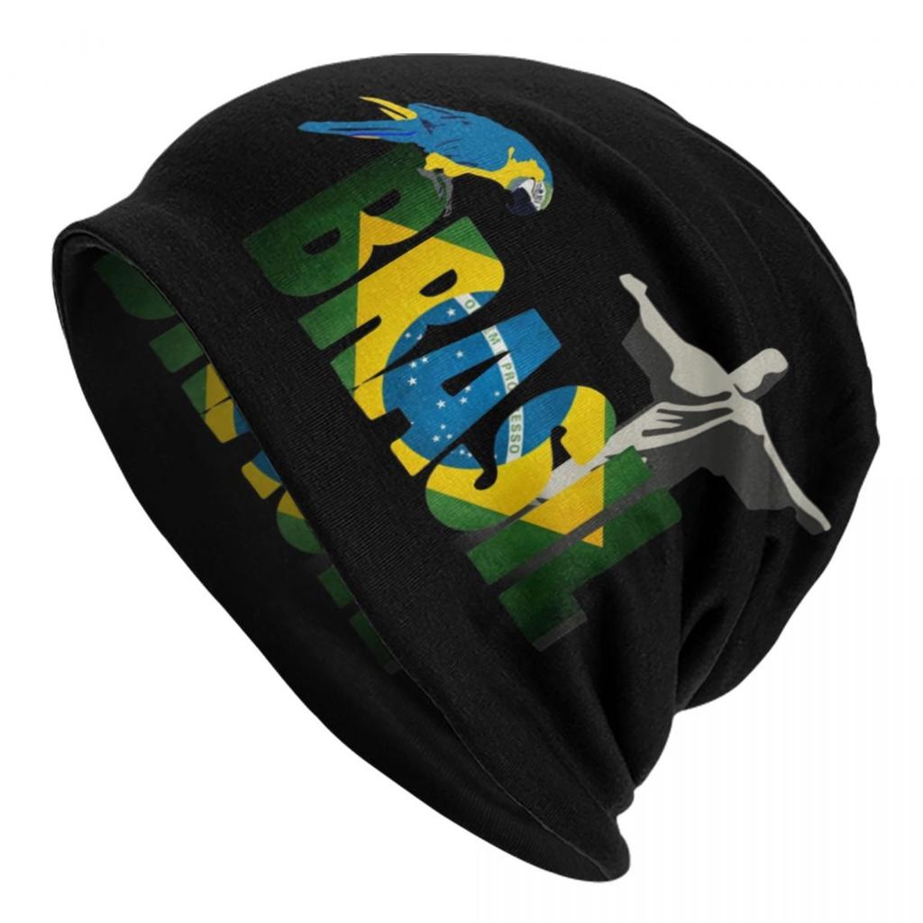 Custom Brazil Flag Bonnet Hat Knitting Hat Unisex WoUnisex Cool Unisex Warm Winter Beanies Cap