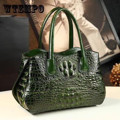 Cuir Texture femme sac mode Crocodile modèle dame épaule sac en bandoulière marée