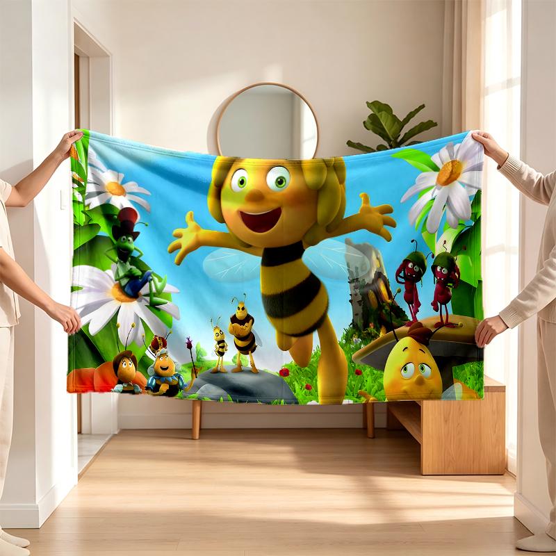Maja de Bij (5) Flanellen deken een zacht accent voor de slaapkamer en woonkamer en een gezellig huisgeschenk
