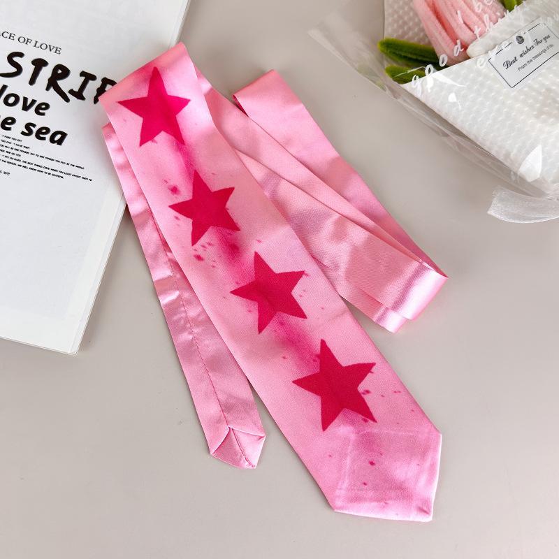 Casual Y2K Star Tie Fashionable Y2K Retro Pentagram Tie Sweet Hand Tied Multi-Functional Belt Necktie Suit Accessories
