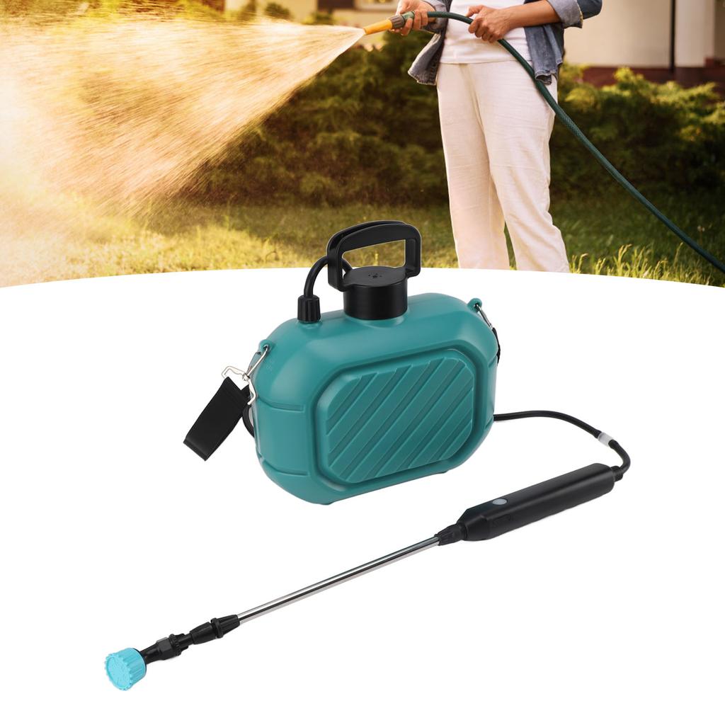 Battery Powered Sprayer 5L Rechargeable Portable Electric Garden Sprayer with Telescopic Wand and Shoulder Strap for Home Lawn