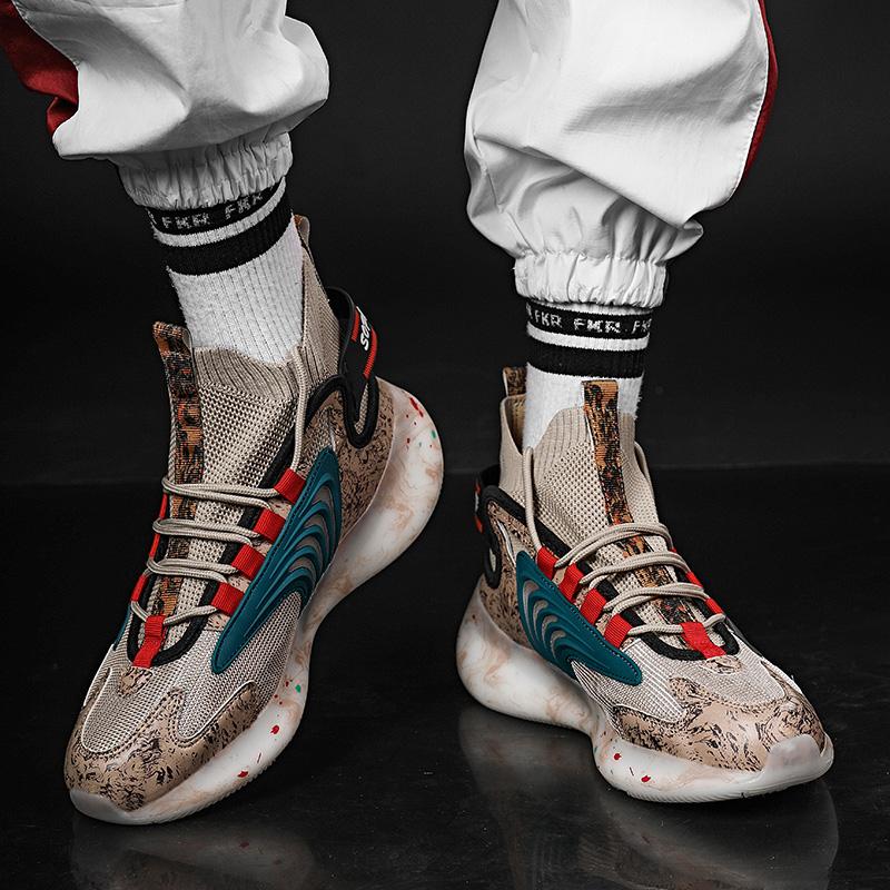 35-47 Unisex Modetrend Sommer Fliegende gewebte atmungsaktive große High-Top-Sport-Fitness-Schuhe