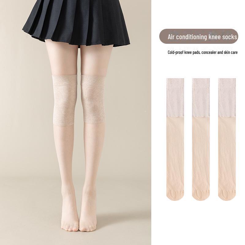 

Женские летние наколенники Bonas: Тонкие, нескользящие, теплые гольфы для холодных ног. One size fits all