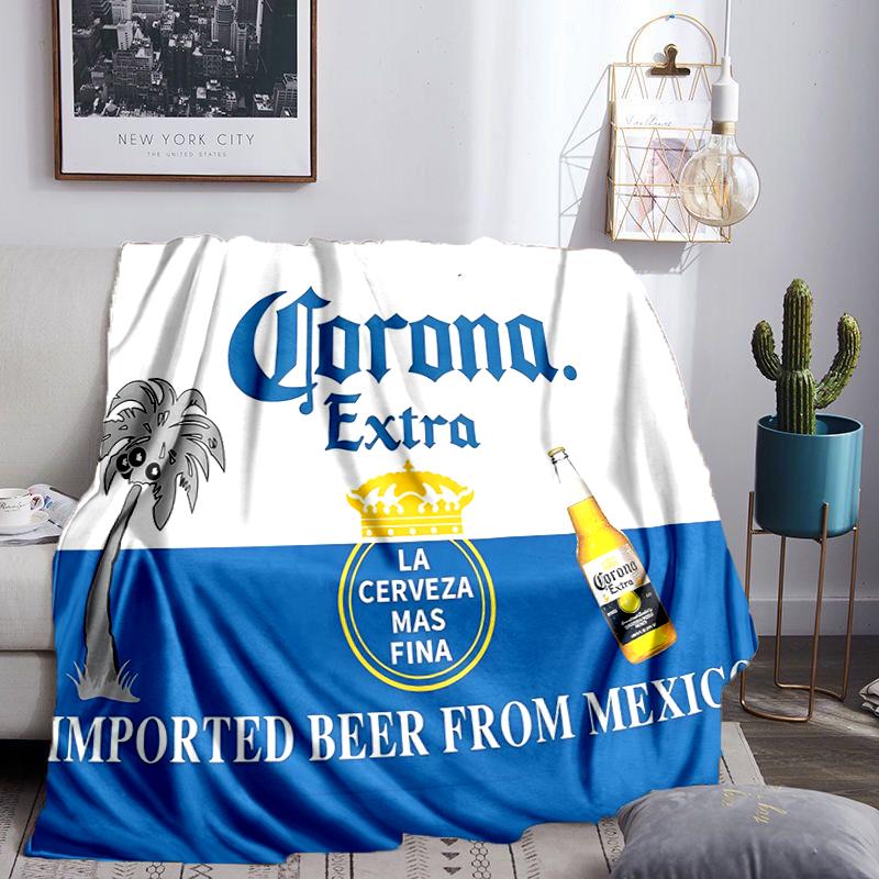 Corona Extra Blanket Flannel Throw for Sofa, Indoor, Camping, Living Room, Office, Chair, And Bed Soft Birthday Gift