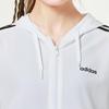 adidas Neo Training Sports Striped Loose Hooded Jacket Women Jackets White H36745