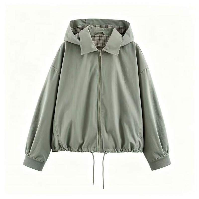 2026 Womens Streetwear Detachable Hooded Jacket W025 12769