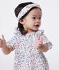 Dress A0CLI 36 Months 95cm [Petit Bateau] Short-sleeved Off-white/Multicolor
