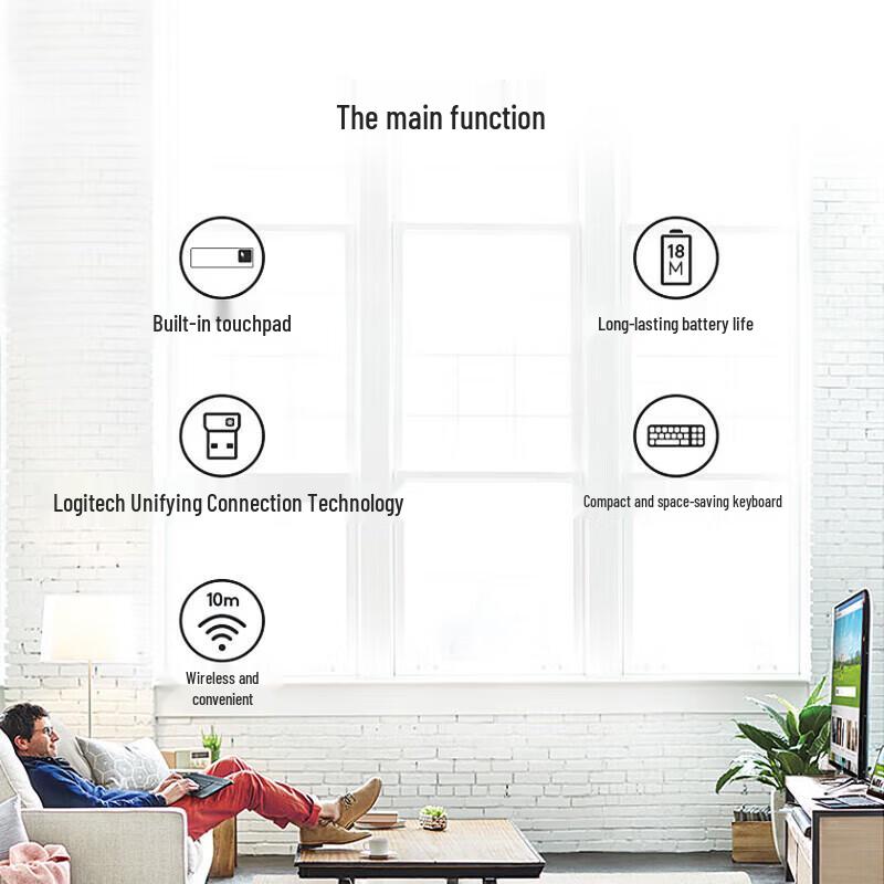 Logitech K400 Plus Wireless Touch Keyboard