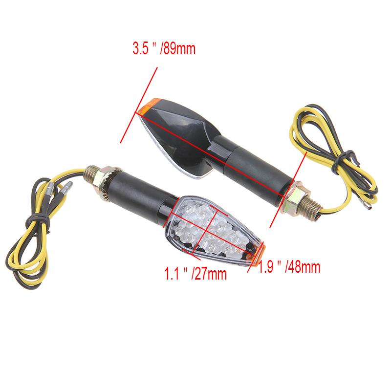 1 Pair Universal 12V Motorcycle LED Turn Signal Indicator Lights Blinker Lamp for Motorbike Scooter Quad Dirt Bike