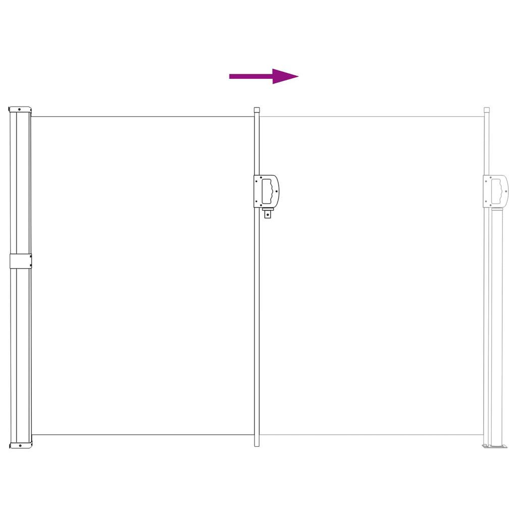 Retractable Side Awning Gray 300 x 117 cm Polyester