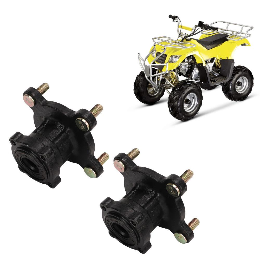 2Pcs 4 Stud Front Wheel Hub Assembly Steel Alloy ATV Wheel Rim Hub Go Kart Wheel Hub For ATV