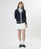 Aven Wool Zip-Up Knit Cardigan Navy
