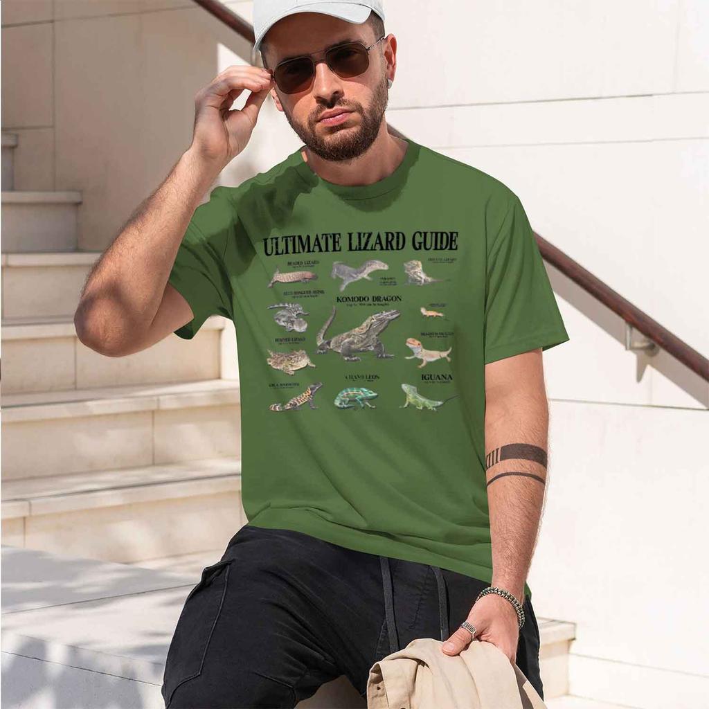 Lizard Guide T Shirt Funny Eduional Lizard Graph Tee Short Sve Round Ne Printed Tshirt High Quty S 2026 New Model Shortsleeve C
