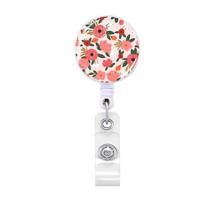 Retractable Badge Holder with Metal Clip Rotating ABS Badge Holder for Student Teacher Doctor Nurse Badge Holder