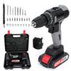 28-teiliges Set 21V Akku-Bohrschrauber 25 Drehmomenteinstellungen Elektrischer Schraubendreher Power Driver Kit mit komplettem Zubehör
