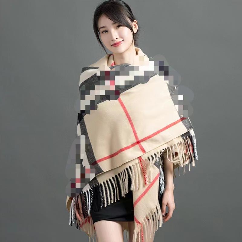 

Клетчатый шарф-шаль Lijiang в этническом стиле — большой, теплый и толстый для женщин — идеально подходит для осенних и зимних путешествий 140x140 cm