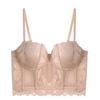 Transparent Lace Corset Mesh Dot Slim Crop Tops Sweet Lace Flower Camisole  Ladies