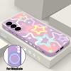 Stars Pattern Magnetic Phone Case For Samsung Galaxy S26 S25 S24 Ultra S23 S24 S25 FE S22 Plus For Magsafe Soft TPu Back Cover