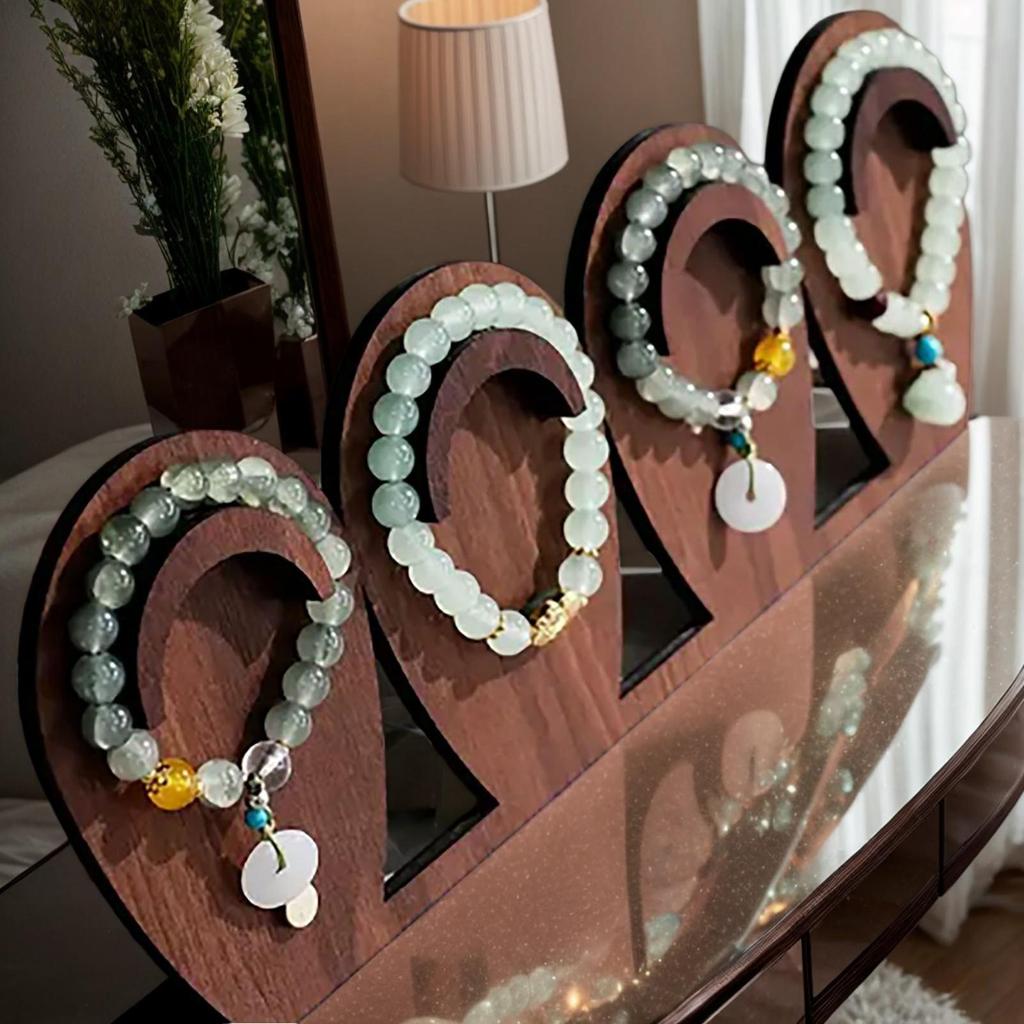Bracelet Holder Organizer Wooden Multi-Hole Jewelry Organizer Display Rustic Storage Rack Decorative Space Saving Home Decor For
